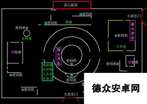 第五人格圣心医院平面图 圣心医院密码机位置